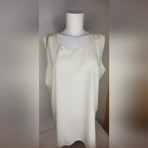 Elegant Cream Sleeveless Blouse